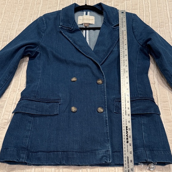 NWT Pilcro and the Letterpress by Anthropologie Blue Double-Breasted 
Jacket - S - Picture 14 of 15